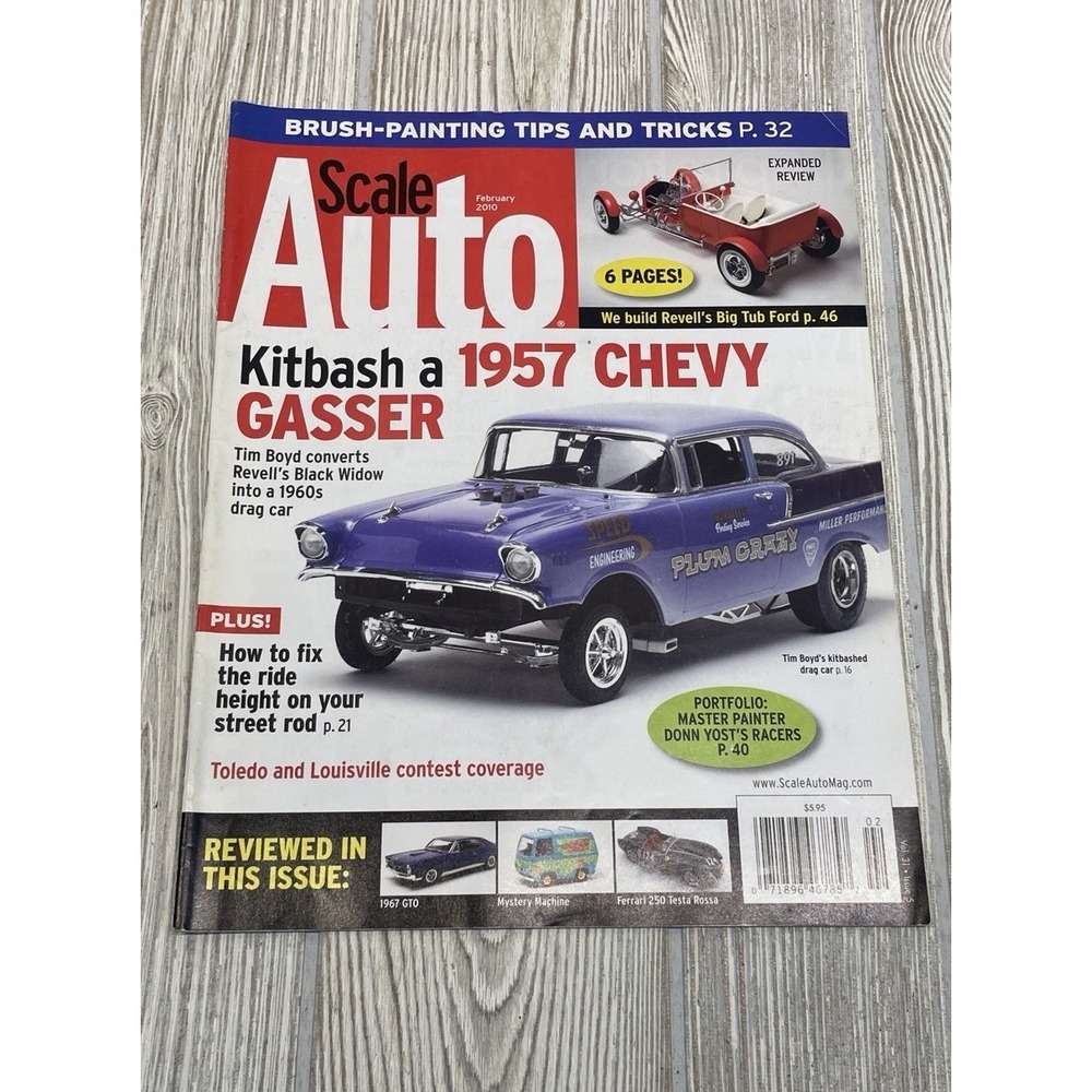 Scale Auto Magazine February 2010 Model Enthusiast Chevy Gasser Brush Painting
